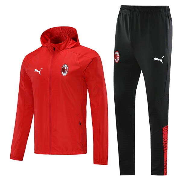 Rompevientos AC Milan Conjunto Completo 2021-22 Rojo Negro